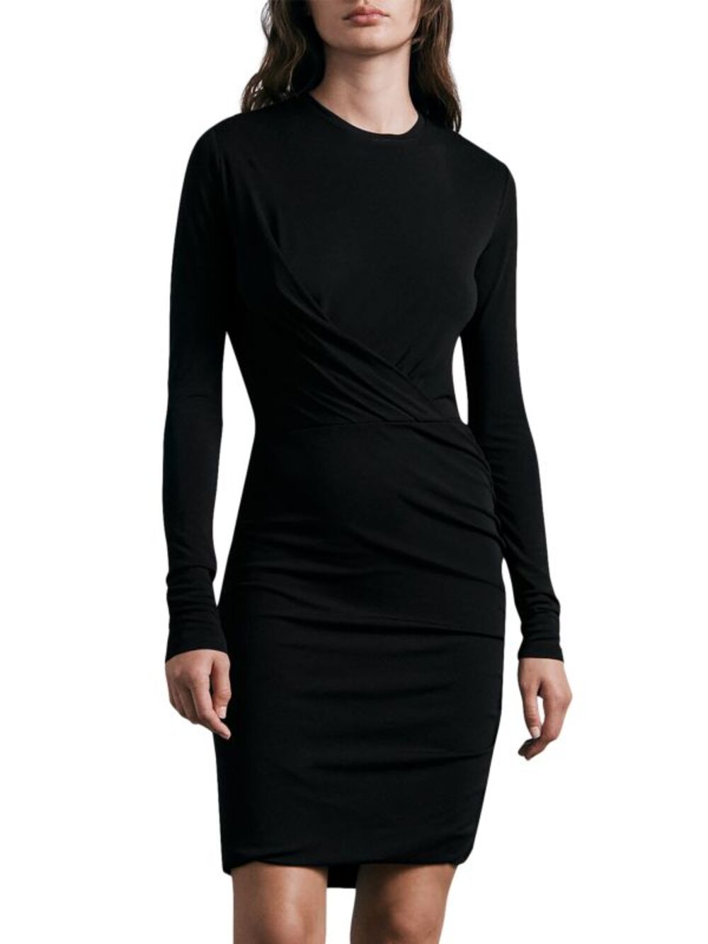 NWT Rag & Bone Draped Knit Mini Dress Long Sleeve Medium NWT Event Minimalist